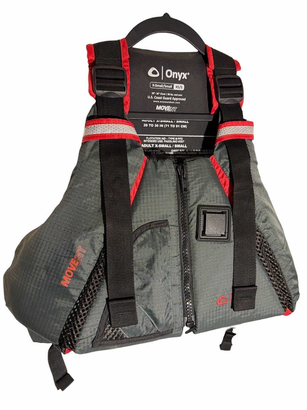 Onyx MoveVent Dynamic Adult XS/S Life Jacket Vest, Aqua, Absolute Outdoors